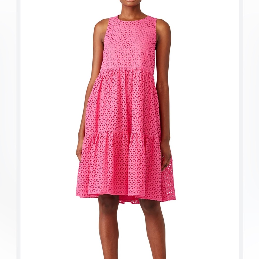 Mds Stripes Eyelet Peasant Dress